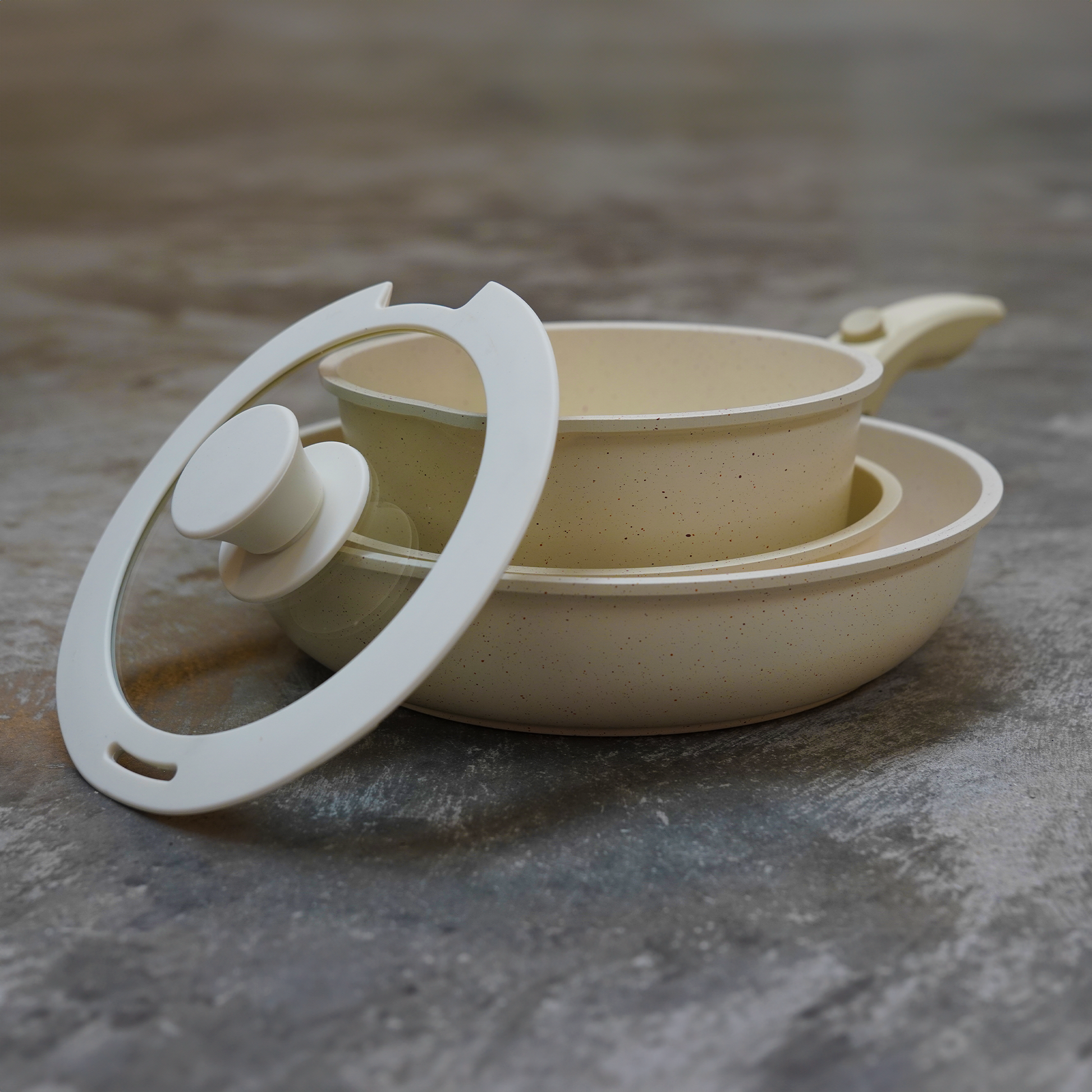 Stegepandesæt med aftageligt håndtag